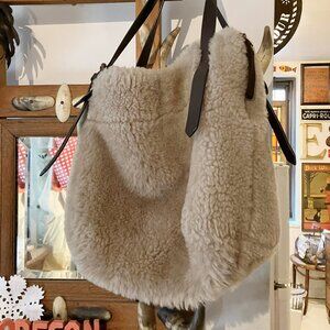 Anthropologie Holding Horses shearling handbag hobo bag